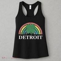 Detroit Shamrock St. Patrick's Day Rainbow Saint Paddy's Women's Tank Top thumb 3