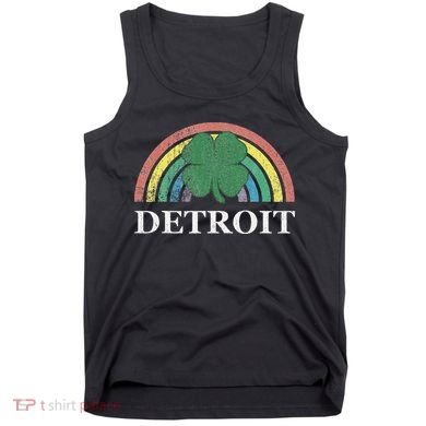 Detroit Shamrock St. Patrick's Day Rainbow Saint Paddy's Tank Top