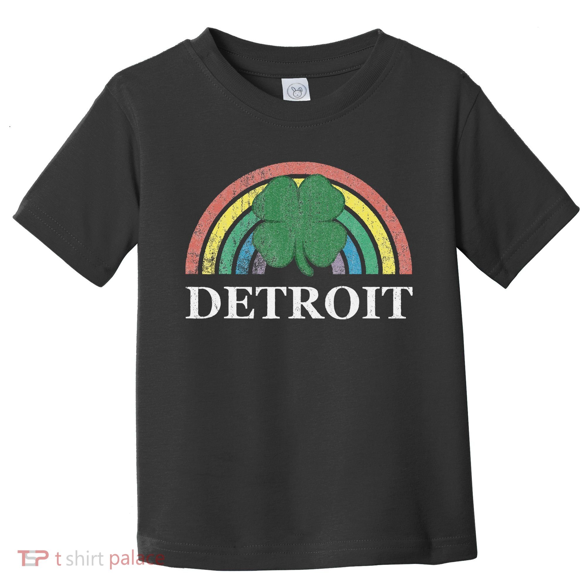 Detroit Shamrock St. Patrick's Day Rainbow Saint Paddy's Toddler T-Shirt