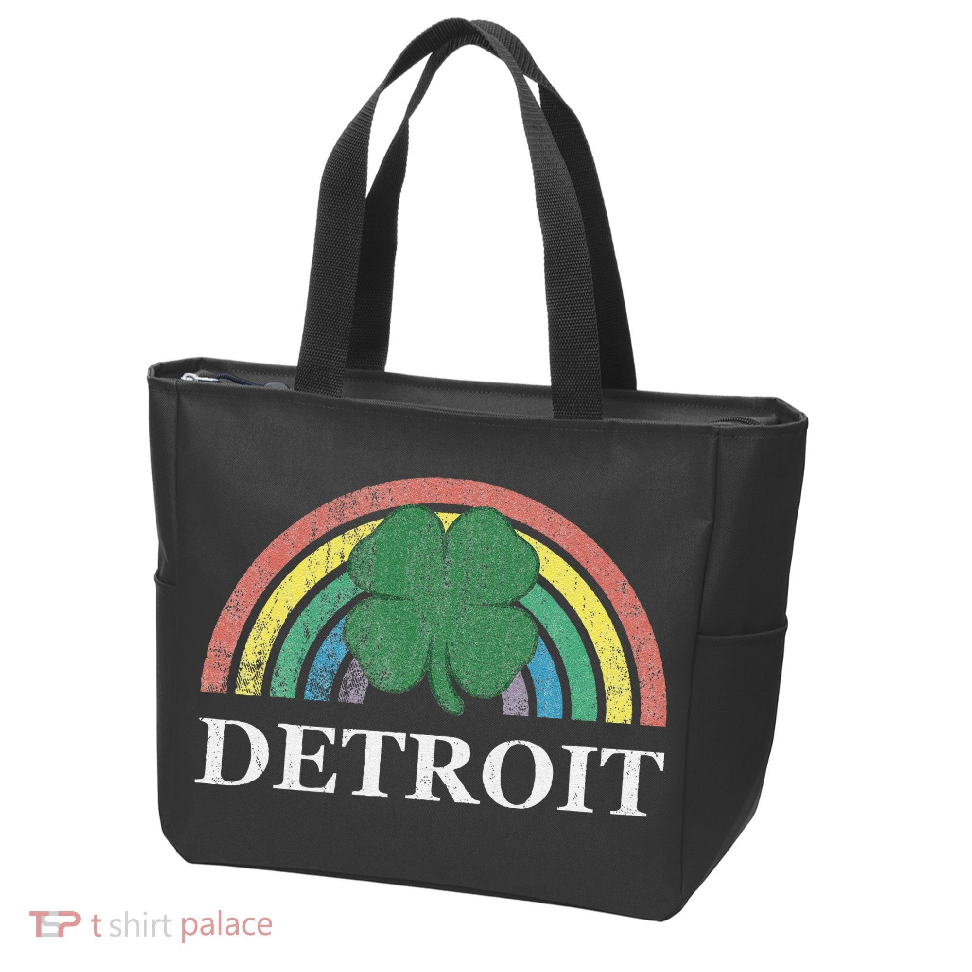 Detroit Shamrock St. Patrick's Day Rainbow Saint Paddy's Tote Bag