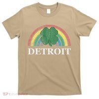 Detroit Shamrock St. Patrick's Day Rainbow Saint Paddy's T-Shirt thumb 0