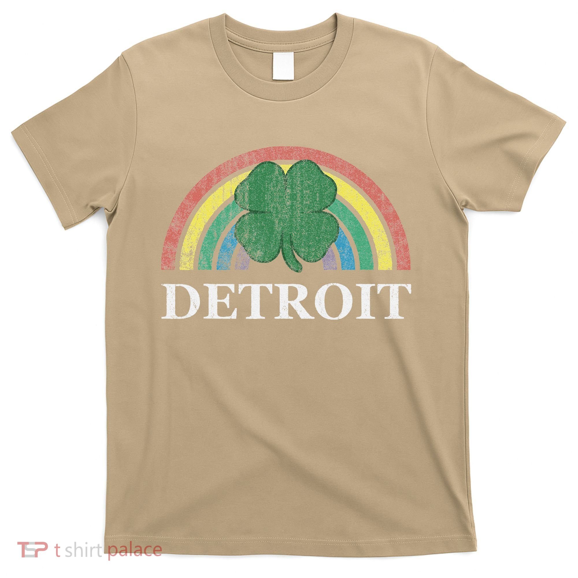Detroit Shamrock St. Patrick's Day Rainbow Saint Paddy's T-Shirt