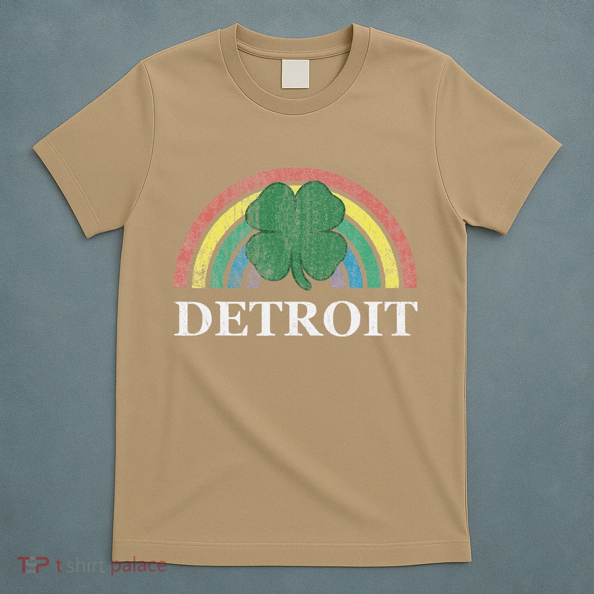 Detroit Shamrock St. Patrick's Day Rainbow Saint Paddy's T-Shirt