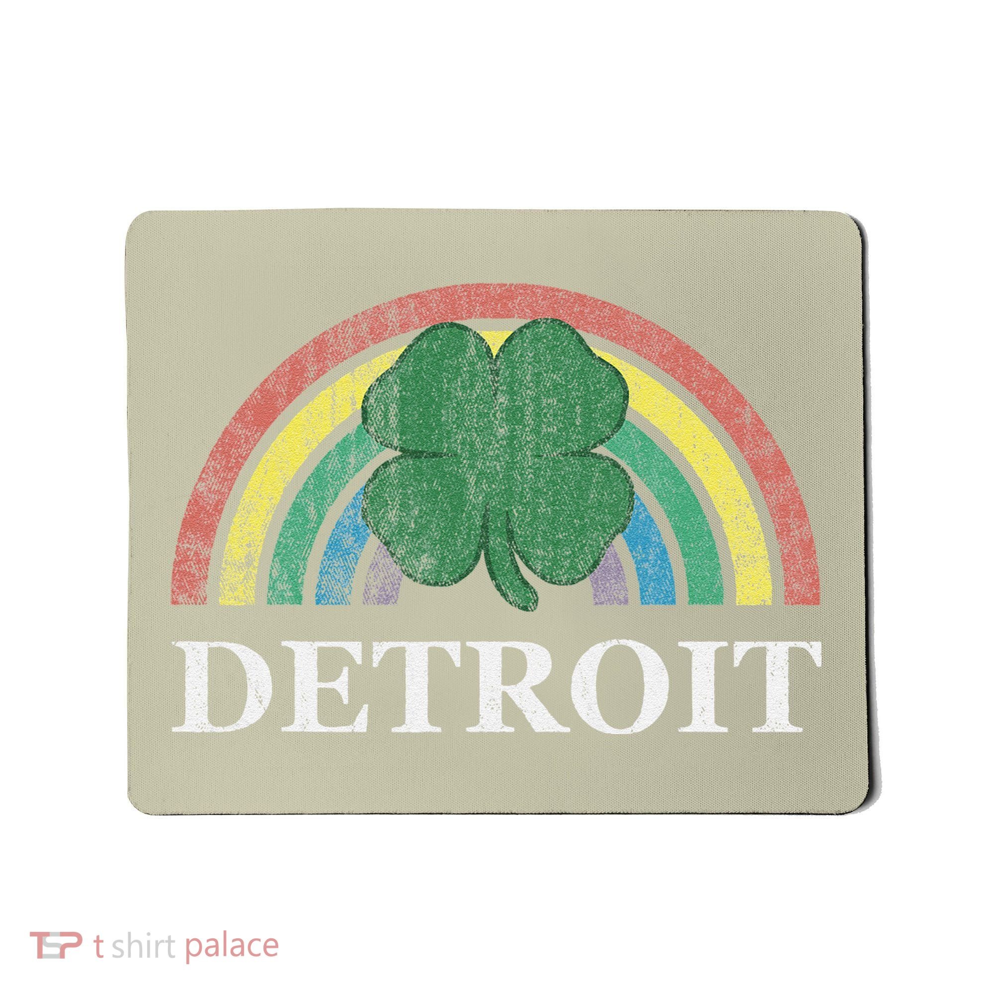 Detroit Shamrock St. Patrick's Day Rainbow Saint Paddy's Mousepad