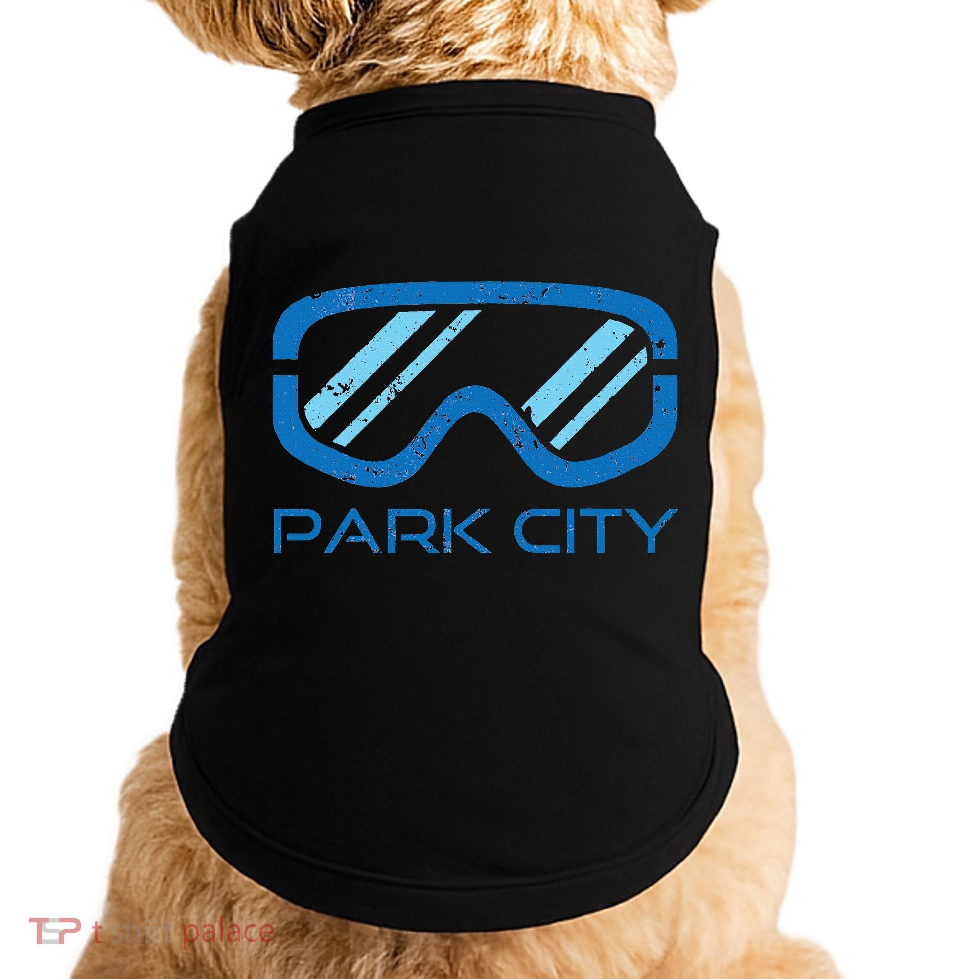 Distressed Ski & Snowboard Goggle Park City Utah Doggie Tank
