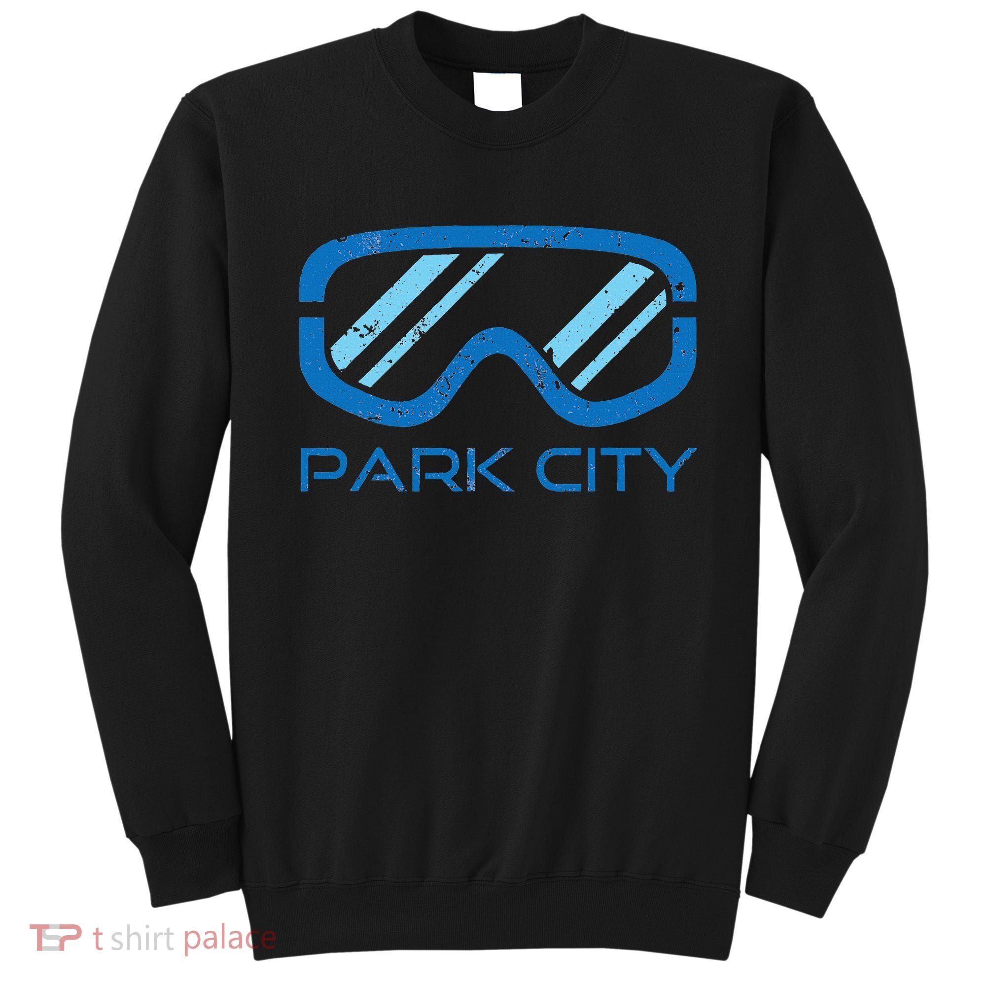Distressed Ski & Snowboard Goggle Park City Utah Sweatshirt