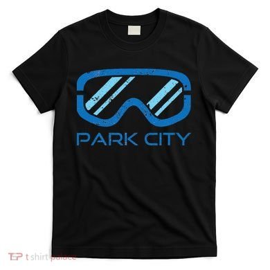 Distressed Ski & Snowboard Goggle Park City Utah T-Shirt