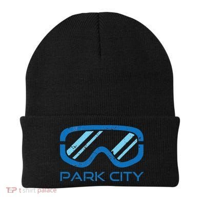 Distressed Ski & Snowboard Goggle Park City Utah Beanie