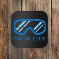 Distressed Ski & Snowboard Goggle Park City Utah Coaster thumb 0