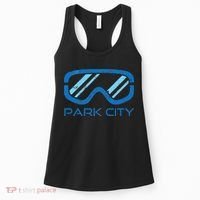 Distressed Ski & Snowboard Goggle Park City Utah Women's Tank Top thumb 0