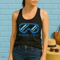 Distressed Ski & Snowboard Goggle Park City Utah Women's Tank Top thumb 2