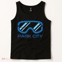 Distressed Ski & Snowboard Goggle Park City Utah Tank Top thumb 2