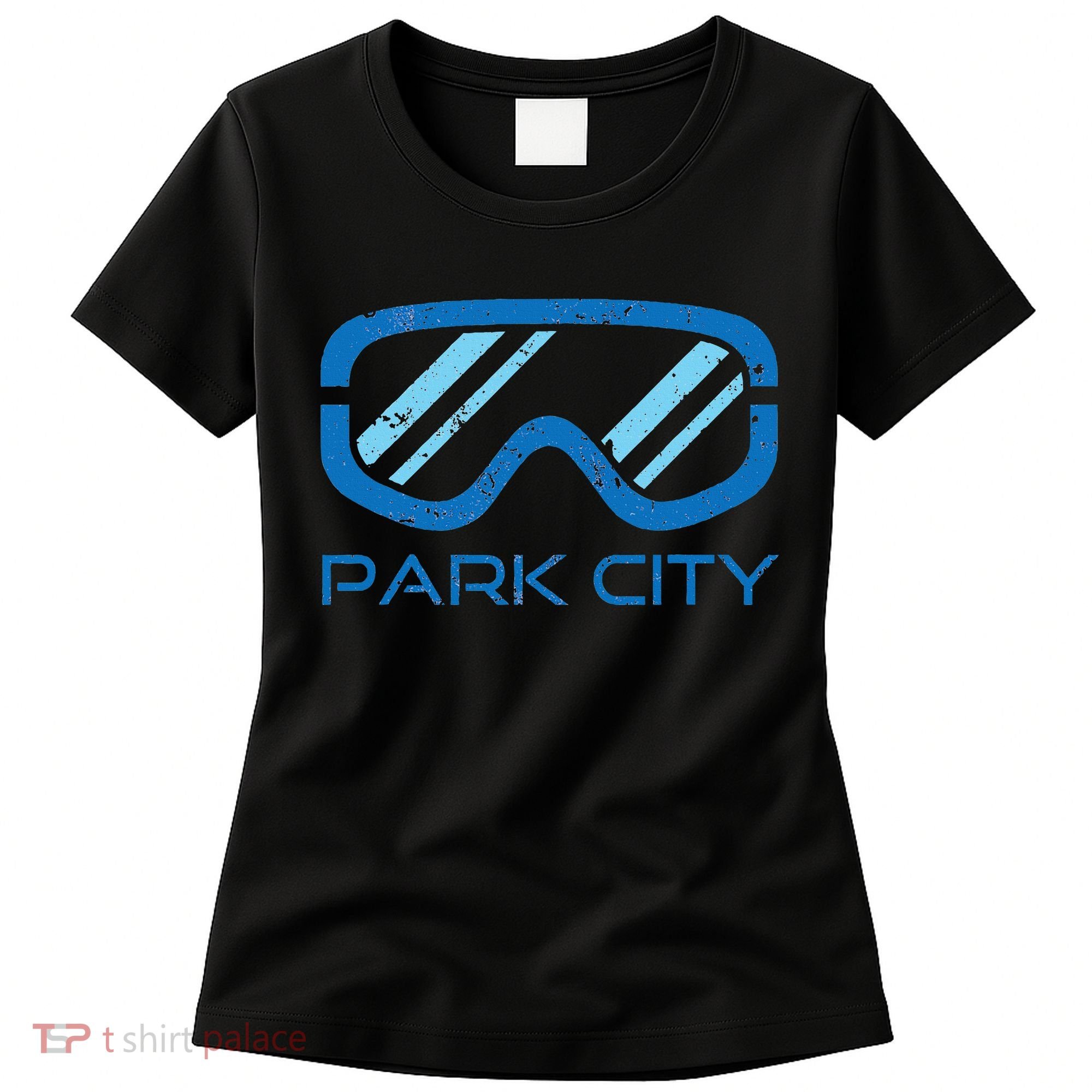 Distressed Ski & Snowboard Goggle Park City Utah Women's T-Shirt