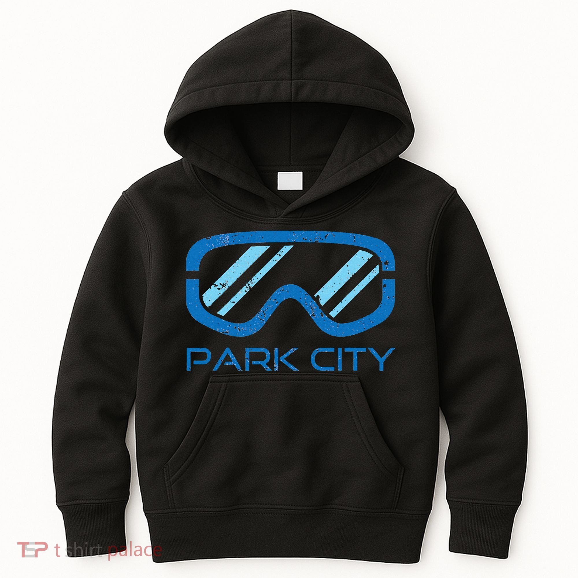 Distressed Ski & Snowboard Goggle Park City Utah Kids Hoodie