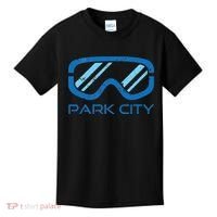 Distressed Ski & Snowboard Goggle Park City Utah Kids T-Shirt thumb 0