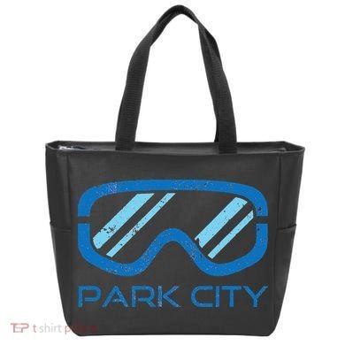 Distressed Ski & Snowboard Goggle Park City Utah Tote Bag
