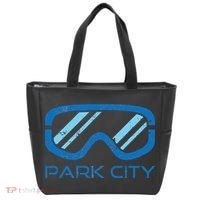 Distressed Ski & Snowboard Goggle Park City Utah Tote Bag thumb 0