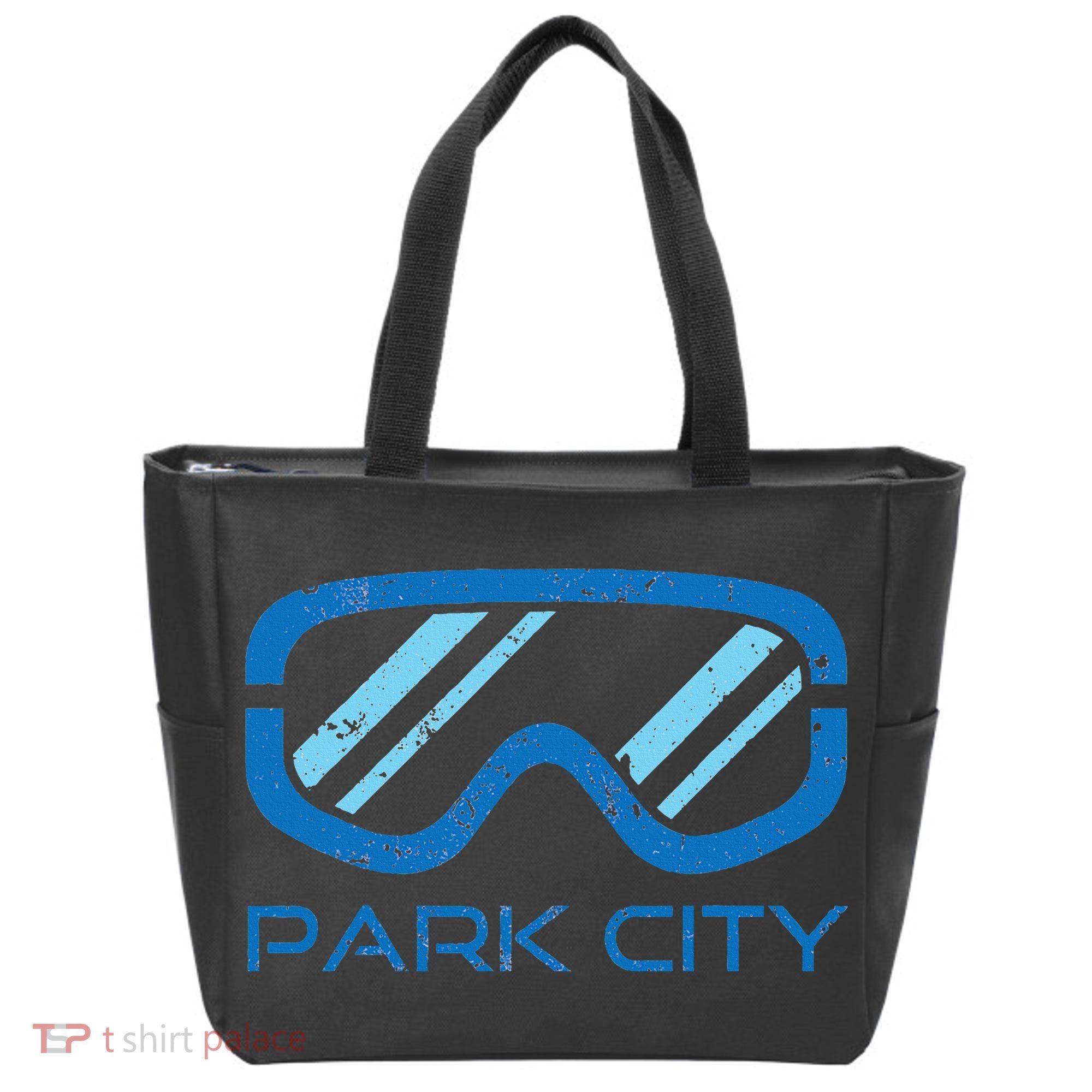 Distressed Ski & Snowboard Goggle Park City Utah Tote Bag
