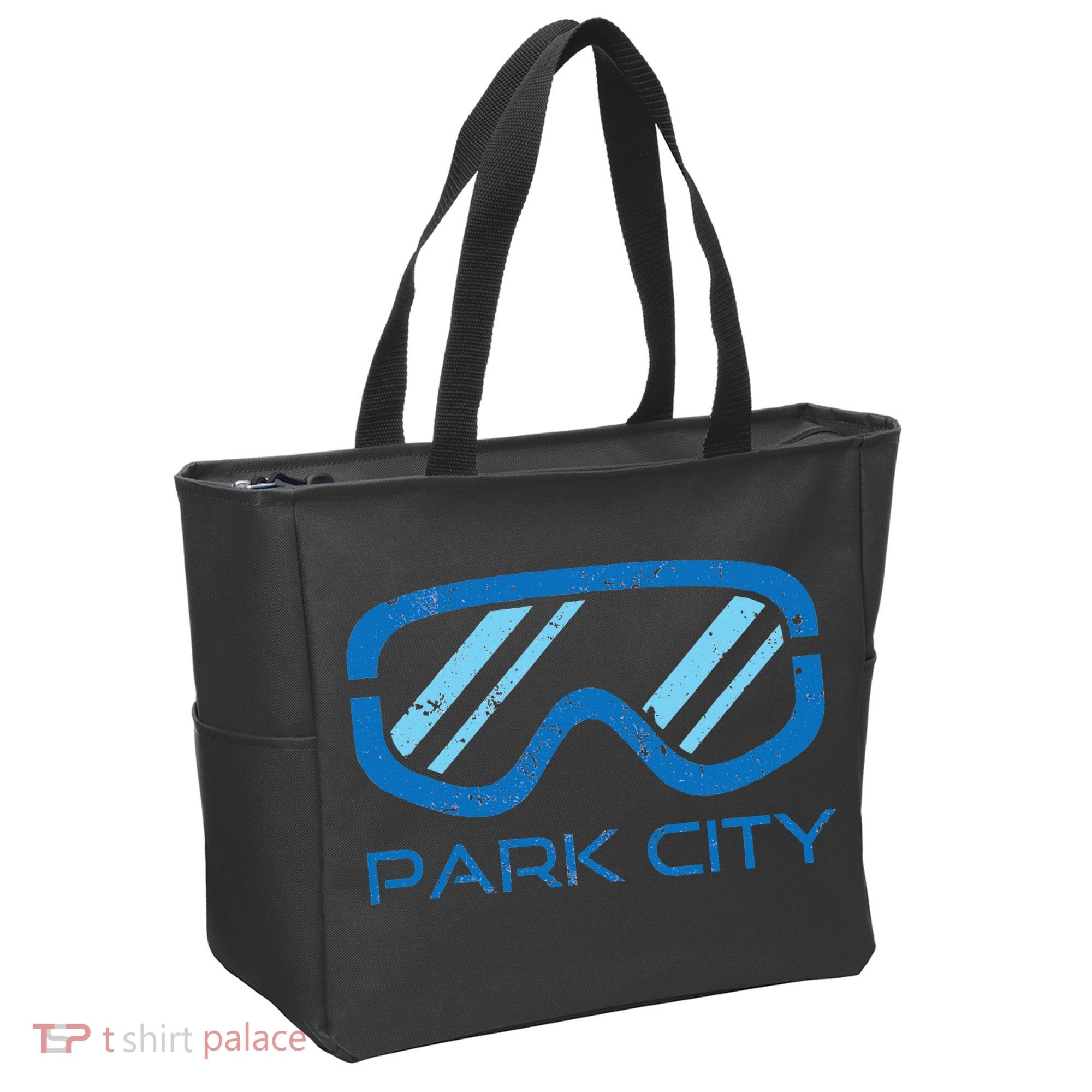Distressed Ski & Snowboard Goggle Park City Utah Tote Bag