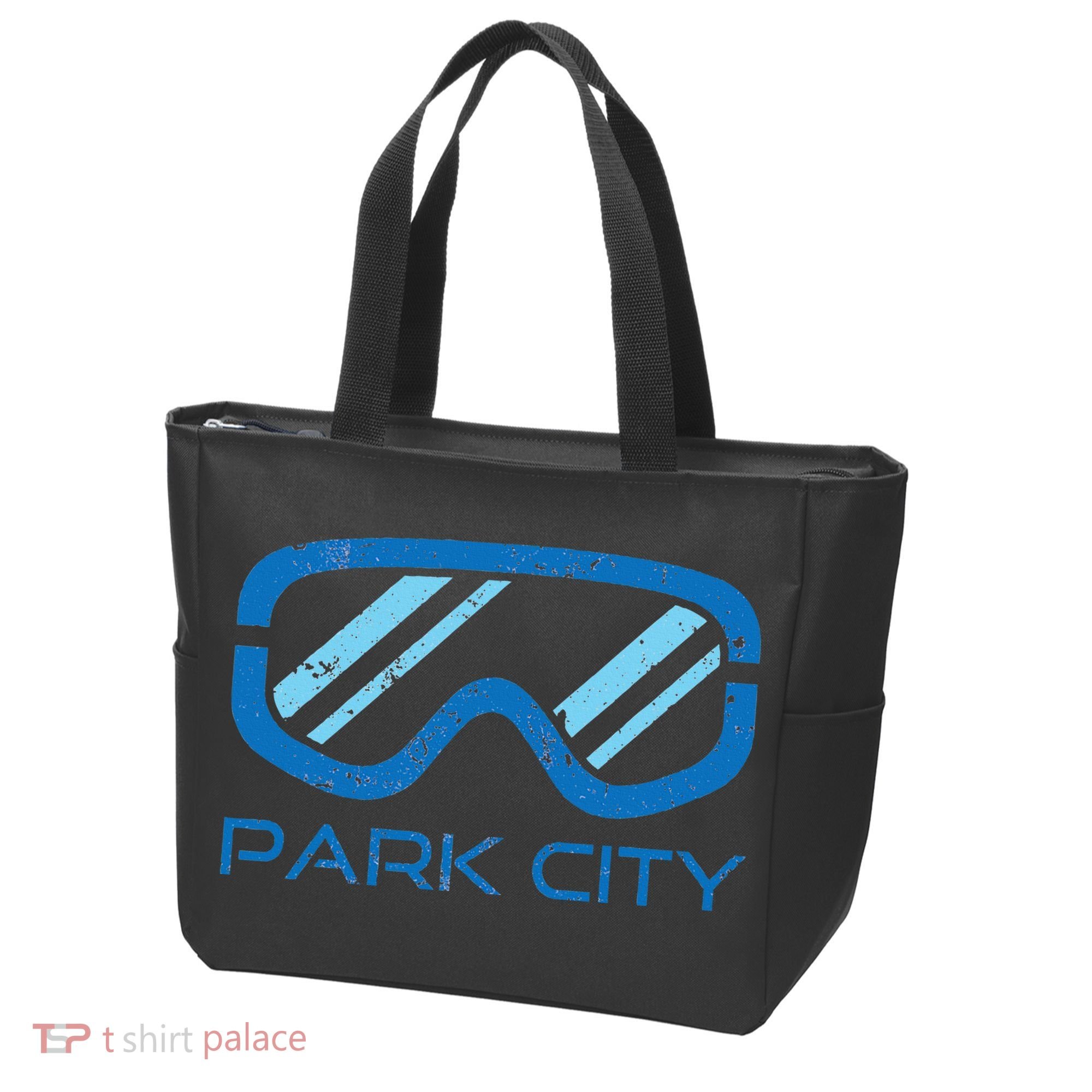 Distressed Ski & Snowboard Goggle Park City Utah Tote Bag