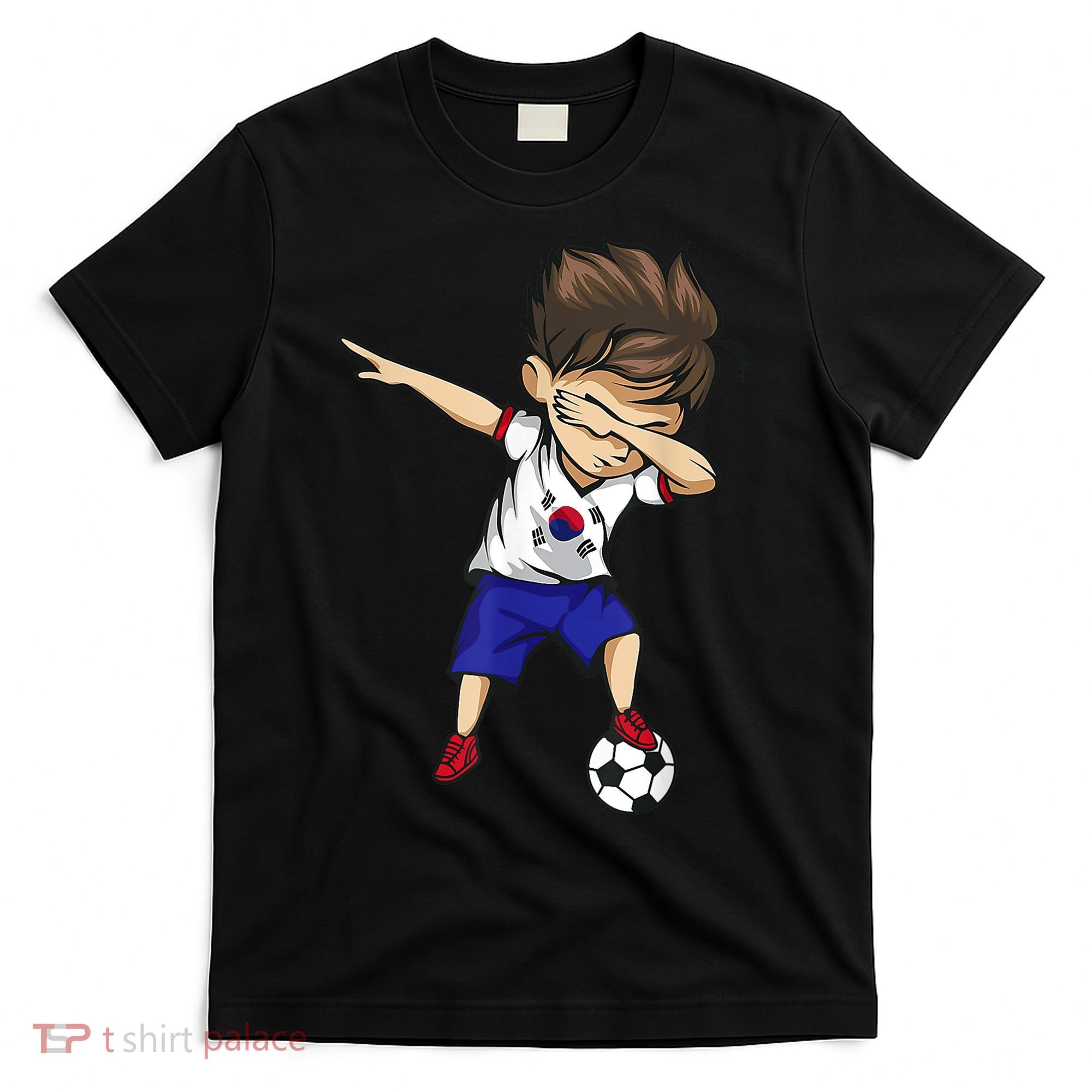Dabbing Soccer  South Korea Jersey Shirt Korean Football T-Shirt