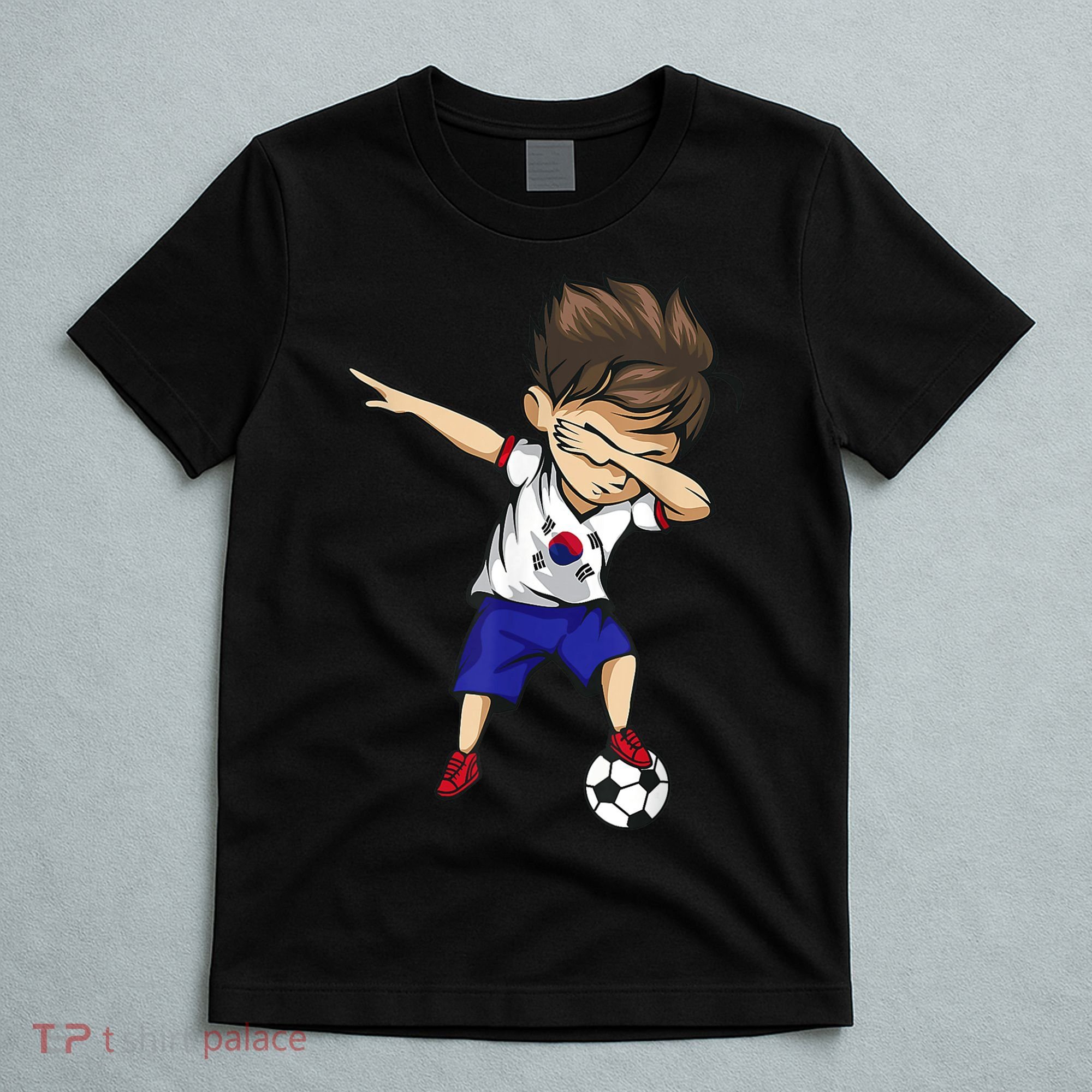 Dabbing Soccer  South Korea Jersey Shirt Korean Football T-Shirt