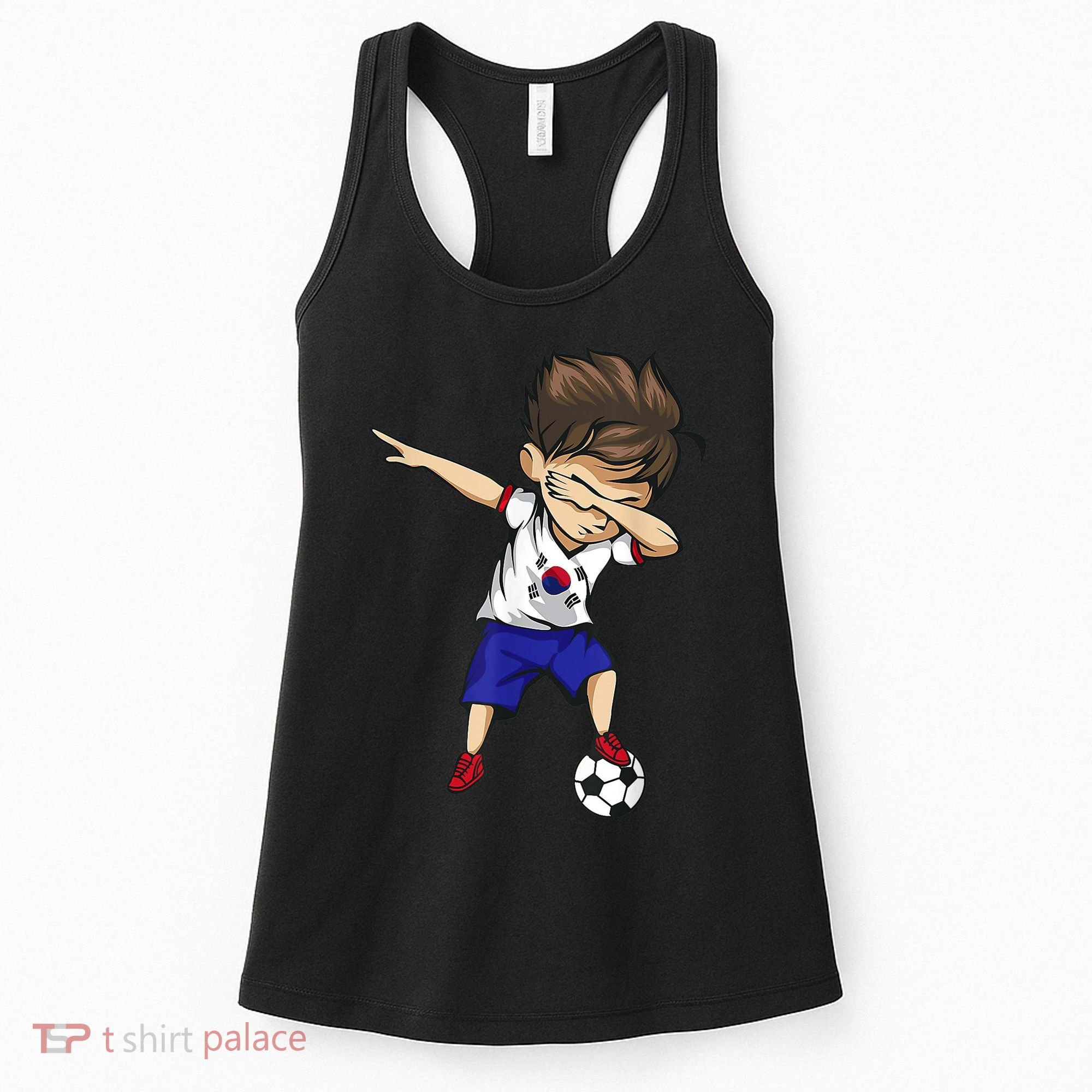 Dabbing Soccer  South Korea Jersey Shirt Korean Football Women's Tank Top