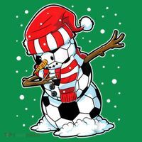 Dabbing Snowman Soccer Ball Christmas Santa Boys Dab Sport Team Baby Bodysuit thumb 2