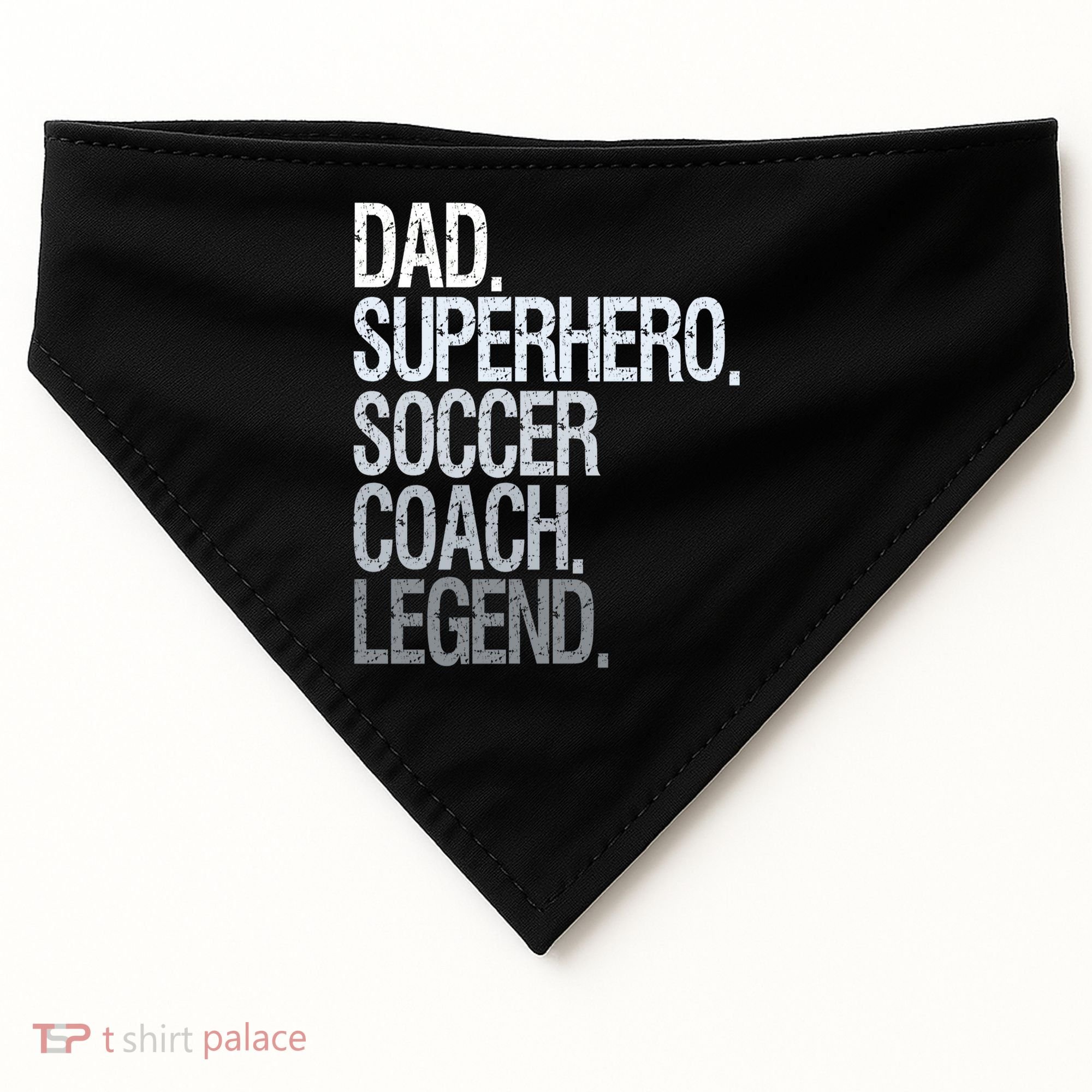 Dad Superhero Soccer Coach Legend USA-Made Doggie Bandana