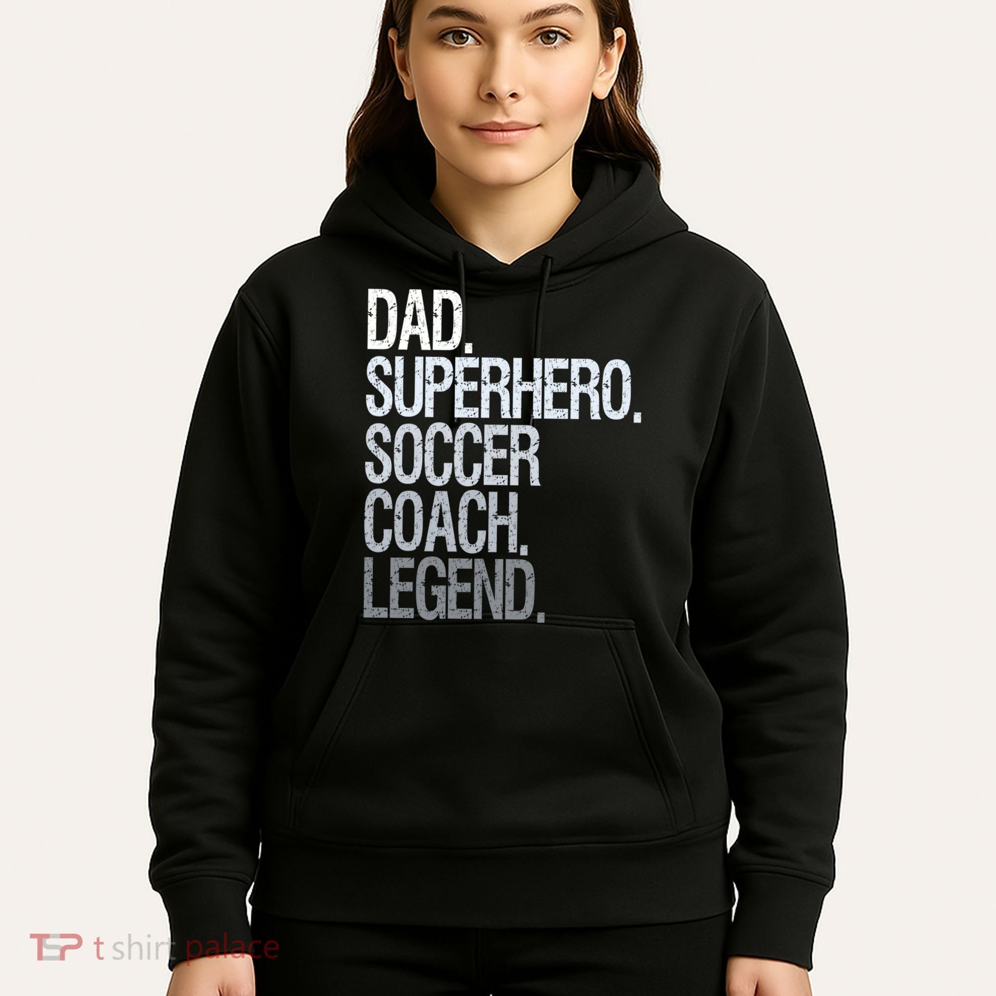 Dad Superhero Soccer Coach Legend Hoodie