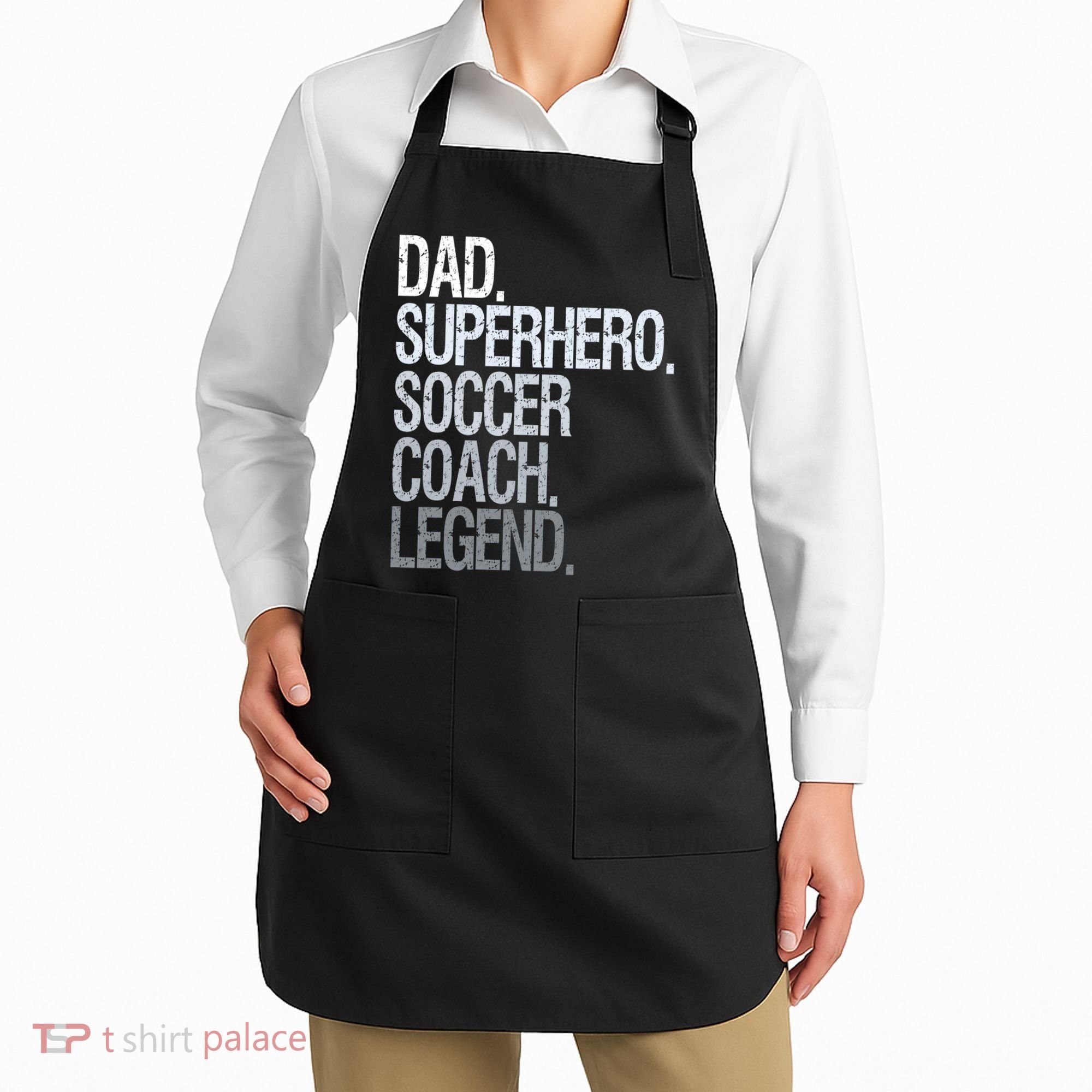 Dad Superhero Soccer Coach Legend Apron