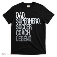 Dad Superhero Soccer Coach Legend T-Shirt thumb 0