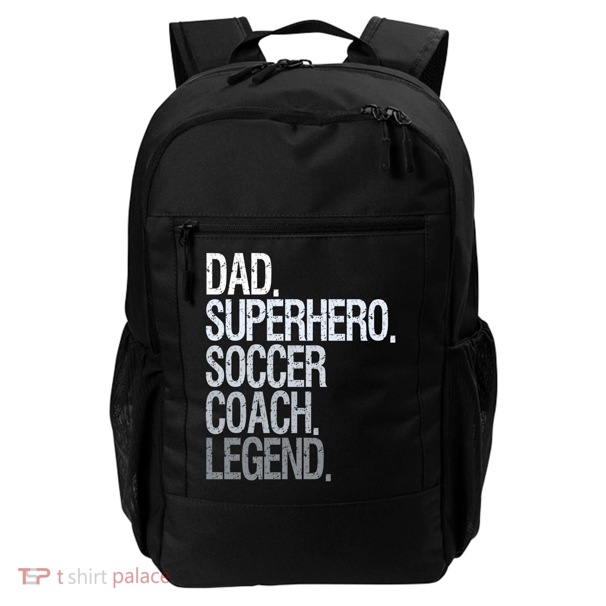 Dad Superhero Soccer Coach Legend Backpack