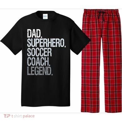 Dad Superhero Soccer Coach Legend Pajama Set