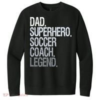 Dad Superhero Soccer Coach Legend V.I.T. Fleece Crew Sweatshirt thumb 0