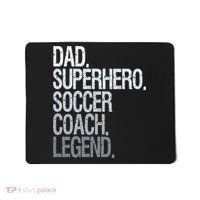 Dad Superhero Soccer Coach Legend Mousepad thumb 0