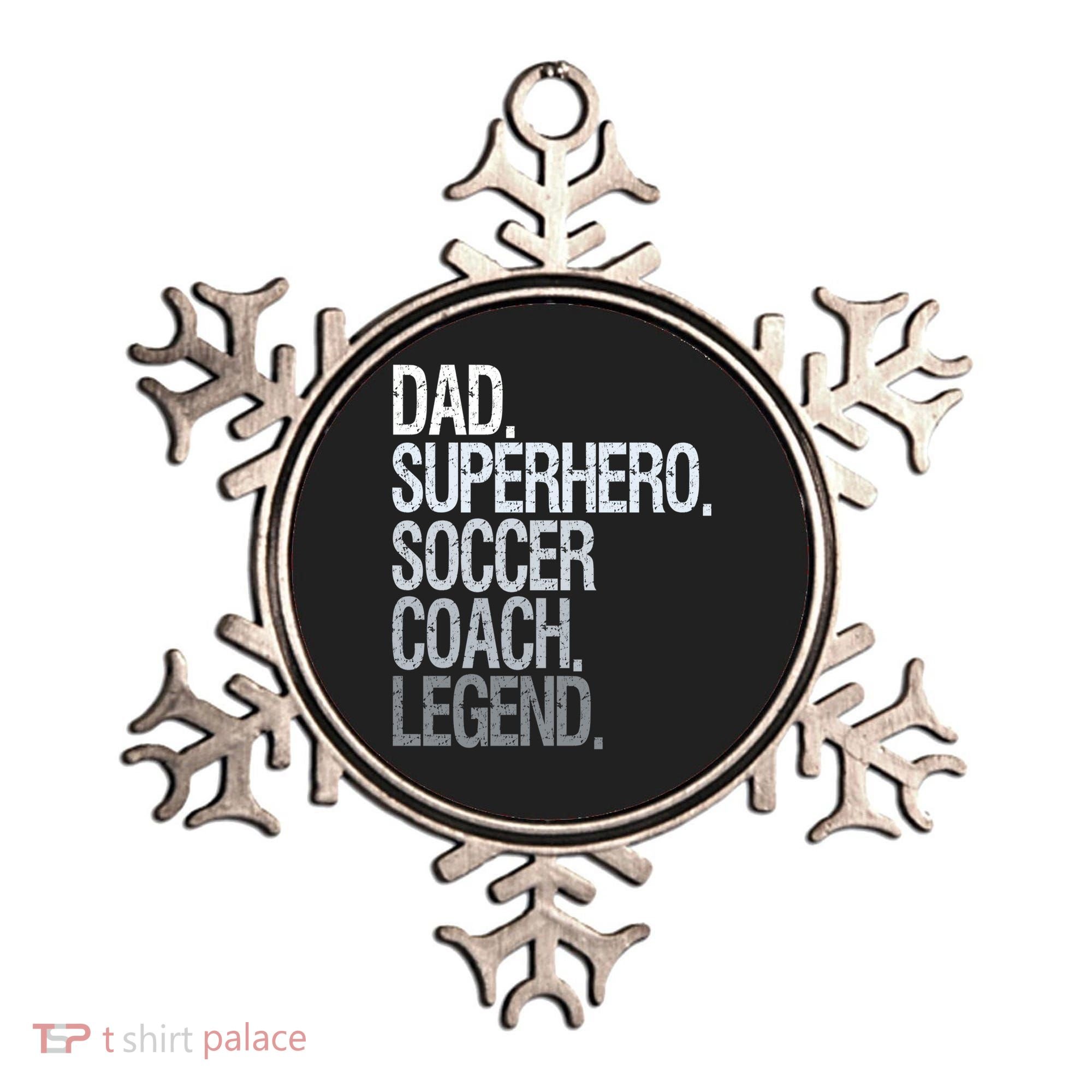 Dad Superhero Soccer Coach Legend Ornament