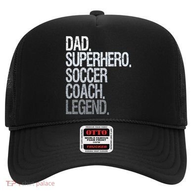 Dad Superhero Soccer Coach Legend Hat