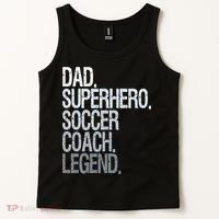 Dad Superhero Soccer Coach Legend Tank Top thumb 2