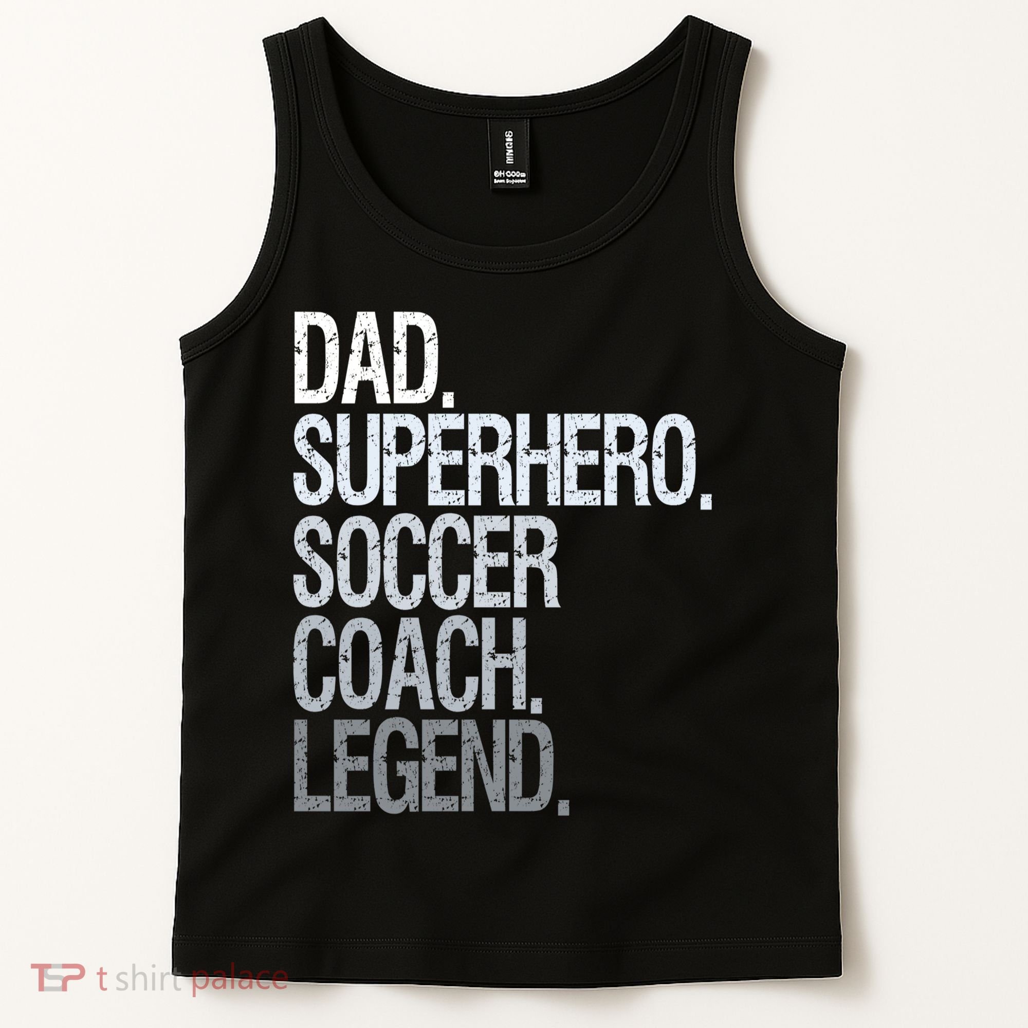 Dad Superhero Soccer Coach Legend Tank Top