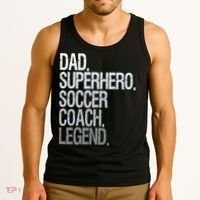 Dad Superhero Soccer Coach Legend Tank Top thumb 3
