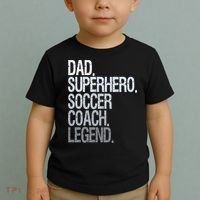 Dad Superhero Soccer Coach Legend Toddler T-Shirt thumb 2