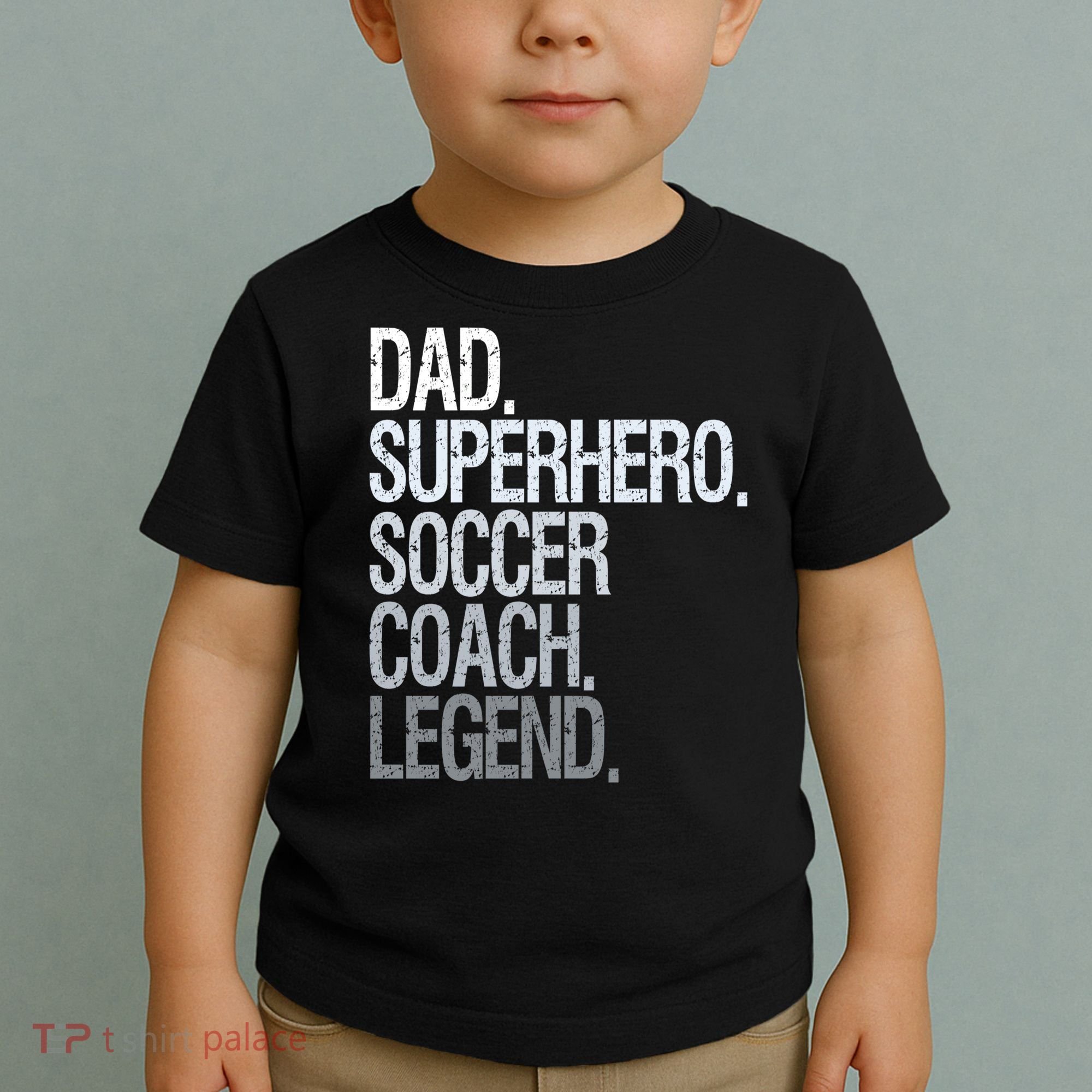 Dad Superhero Soccer Coach Legend Toddler T-Shirt