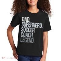 Dad Superhero Soccer Coach Legend Kids T-Shirt thumb 2