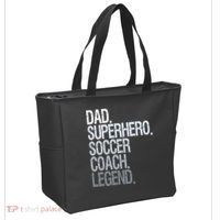 Dad Superhero Soccer Coach Legend Tote Bag thumb 2