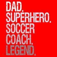 Dad Superhero Soccer Coach Legend Santa Hat thumb 1
