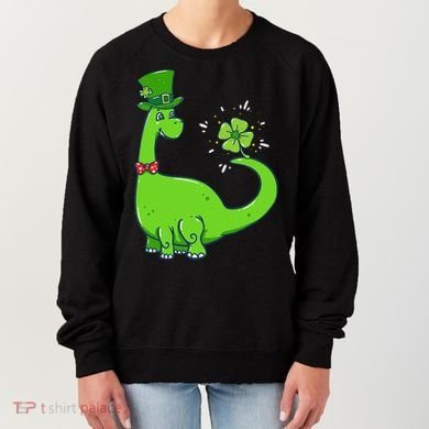 Dinosaur Shamrock St Patrick's Day Women's Sweatshirt
