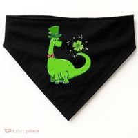 Dinosaur Shamrock St Patrick's Day USA-Made Doggie Bandana thumb 0