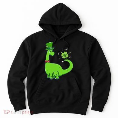 Dinosaur Shamrock St Patrick's Day Hoodie