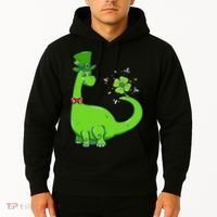 Dinosaur Shamrock St Patrick's Day Hoodie thumb 2